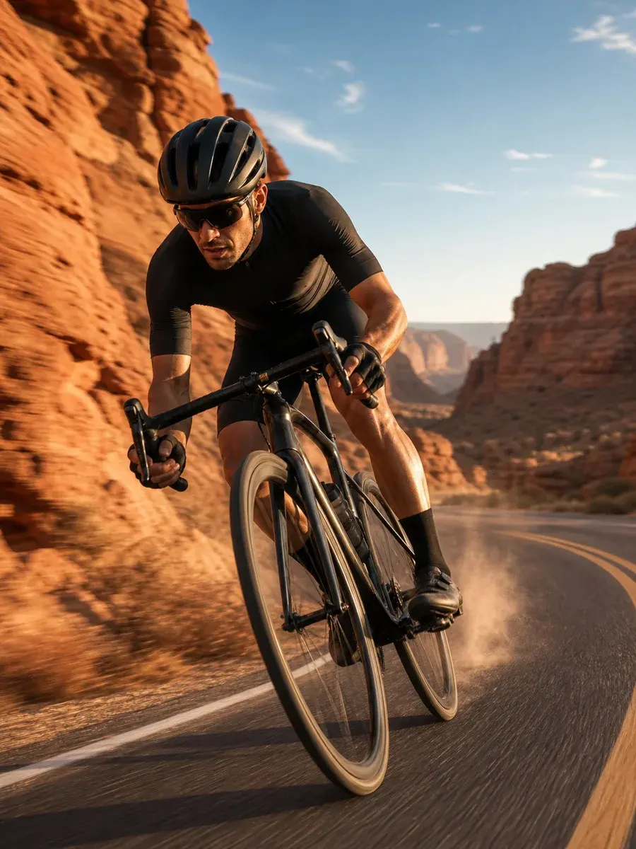 Canyon cyclist